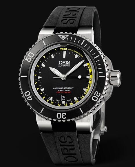 Oris Aquis Depth Gauge 46mm 01 733 7675 4154-Set RS Replica Watch